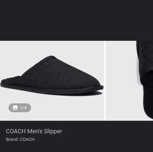 Coach men's slippers size 10